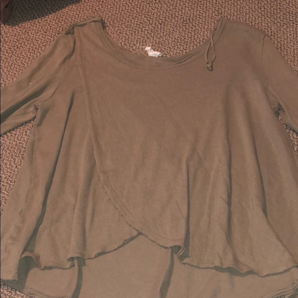 Float army green top